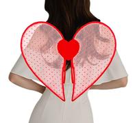 Generisch Disfraz de alas de ángel | en forma de corazón brillante seductora y portátil, alas de ángel para mujer, adecuado para mujeres para cosplay y para disfrazarse en el día de San Valentín para