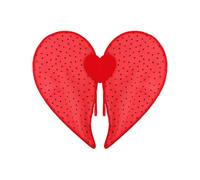Generisch Disfraz de alas de ángel | en forma de corazón brillante y seductora, alas de ángel para adultos, adecuado para mujeres para cosplay y para disfrazarse en el día de San Valentín para