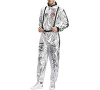 Generisch Disfraz de astronauta de The Wandering Earth 2026, perfecto para actuaciones escénicas de Halloween, disfraz de cosplay de Esdeath (Plata, M)