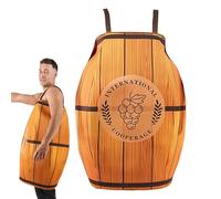 Generisch Disfraz de barril de cerveza para niños, disfraz de Halloween, disfraz de sociedad con tirantes para, adultos, hombres, mujeres, niños, carnaval, disfraces