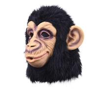 Generisch Disfraz de chimpancé - Detalle 3D | Animal Masque Black Chimp Masque - Transformación efectiva gracias al látex natural Calidad Diseño Accesorios Arte Accesorio Seguro Manejable