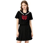 Generisch Disfraz de colegiala japonesa tradicional con , disfraz de marinero japonés, para cumpleaños, drama, cosplay, evento, adolescentes, niños, estudiantes