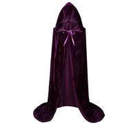 Generisch Disfraz de Halloween loco para escenario, cosplay, palacio real, abrigo de mago, color morado oscuro, XXL, 150 cm