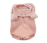 Generisch Disfraz de mascota de forro polar cálido para perros y gatos como bonita figura de cerdo, ropa para animales (S)
