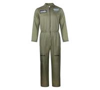 Generisch Disfraz de piloto para hombre, disfraz de aviador, disfraz de cosplay, Halloween, fiesta, carnaval, ropa de piloto de combate, mono para adultos, traje de piloto, uniforme de escenario