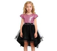 Generisch Disfraz de princesa para niña, brillante, con cola extraíble, para conciertos de piano (3-4 años)