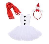 Generisch Disfraz de princesa para niñas, vestido de niños conjunto de 3 piezas, trajes de princesa para Navidad con diadema bufanda, transpirables y ligeras princesas, S-XL, multicolor, L