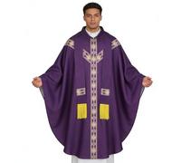 Generisch Disfraz de sacerdote, con cinta para sacerdote católico, capa de medición del padre para cosplay y disfraces. Para oración para hombre, cosplay, boda, carnaval, escenario, sesión de