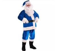 Generisch Disfraz de Santa Claus para fiesta de cosplay, traje de Papá Noel, disfraz de terciopelo de lujo, para adultos, traje de Papá Noel, estante de peluche, disfraz de Papá Noel