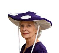 Generisch Disfraz de sombrero de seta - Gorro de con ala ancha - Accesorio de disfraz para disfraz | Para mujer, hombre, jóvenes, Halloween, carnaval, actuación en escenario