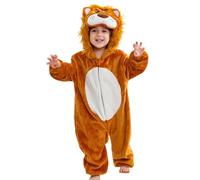 Generisch Disfraz de tigre para niños de 70 a 120, disfraz de carnaval con cremallera para ir al baño