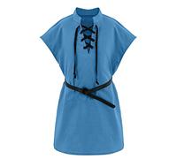 Generisch Disfraz de vikingo para niño, camisa medieval, camisa medieval, camiseta medieval, camisa medieval, Colin de manga larga, jacobino escocés, parte superior escocesa, disfraz escocés