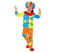 Generisch Disfraz infantil de verano para espectáculos, fiestas de teatro, Halloween, carnaval, circo, incluye sombrero, para niños y niñas, azul celeste, 4-5 Jahre