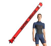 Generisch Dive Buoy Safety Float, TPU Coated Swimming Marker Buoy, Reflective Top Dive Float for Open Water Snorkeling Diving, 210D Nylon Fabric Inflatable, Underwater Activity Safety Gear