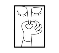 Generisch Divertida decoración de pared de baño, metal humorístico con gesto nasal | Divertida pegatina de pared para inodoro - para casa, apartamentos, hoteles, baños