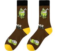 Generisch Divertidas medias unisex hasta la rodilla con estampado de dibujos animados de skate calcetines casuales para mujer y hombre, cómodos, transpirables, para uso diario, calcetines de tenis