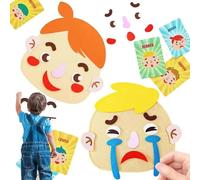 Generisch Divertidos juegos de caras para muecas - Divertido juego de muecas de fieltro - Emoticono de Educación Emocional para exteriores, hogar, escuela, parque y coche