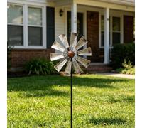 Generisch DIY-Bastelidee Rotierende Windmühle aus Metall (B, 73cm)