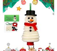 Generisch DIY Button Christmas Ornaments Kits, Funny Button Ornament Kit, Handmade Button Christmas Ornament Kits, DIY Craft Buttons Kit with Christmas Snowman/Santa/Angel (Type-B)