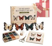 Generisch DIY Perlen-Tier Bastelset - 4 Stück 3D lustig-niedlich mit Anleitung,Perlentiere Bastelset - für , Freunde, Principiante, Avanzado, Bastelbegeisterte, als Deko für Vitrine und