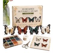 Generisch DIY Perltiere Bastelset - mit Anleitung 4 Stück 3D lustig | Perl-Tiere-Kunstset - für Bastelbegeisterte sowie und Freunde, für die Vitrine, den Nachttisch und das Bücherregal