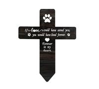Generisch Dog Grave Marker - Marcadores resistentes al viento para mascotas, resistentes al agua, cementerio para perros, decoraciones de jardín conmemorativo, placas para mascotas al aire libre