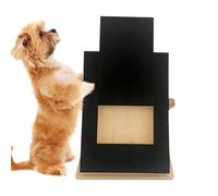 Generisch Dog Scratch Board with Pad, Wooden Interactive Scratcher with Treat Box, 13.77x9.84x1.96 Inch Sanding Tool, Heavy, Simple Natural Style for Gardens, Physical Health Device for Parks Usage