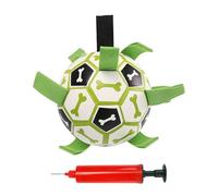 Generisch Dog Soccer Ball - Outdoor Interactive Toy, Heavy Duty Dog Chew Balls with Tough Nylon Ropes | Floating Water Toy & Herding Ball Kit with Pump for High-Energy Puppies