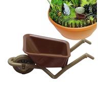 Generisch Doll House Cart | Mini Interesting Wheelbarrow Toy,Mini Dolllhouse Miniature Barrows Carry Easily Simulated Cart Ornaments | Educational Toys for Yard Art Decoration