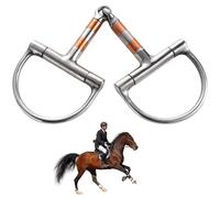 Generisch Dollar de acero inoxidable en forma de D con rodillo de cobre y articulación central flexible para entrenamiento y control, para caballos con guía cómoda