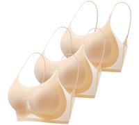 Generisch Dormir ropa de las señoras sujetador delgado delgado más tamaño Ice Comfort sujetador de las señoras ropa interior rojo, b, XL