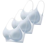 Generisch Dormir ropa de las señoras sujetador delgado delgado más tamaño Ice Comfort sujetador de las señoras ropa interior rojo, a, L