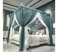 Generisch Dosel de cama con mosquitera de princesa, cortinas de malla transparente de doble capa para decoración de habitación de niñas