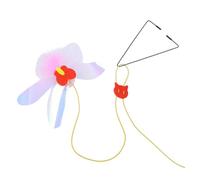 Generisch Dragonfly Cat Toy - de pared para gatos ajustable, colgante de entrenamiento para gatitos, interactivo para mascotas, de gato de dragón, pluma y exercitador