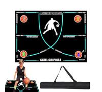 Generisch Dribble and Basketball Mat - Alfombrilla de práctica profesional para la agilidad de las habilidades, no se desliza, fácil de con marcas de guía, ligera y plegable, perfecta para el