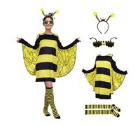 Generisch DUDUMILA Disfraz de Abeja para Adultos, Disfraz de Carnaval para Mujer con Calcetines de Abeja, Diadema de Abeja y Gafas de Sol, Disfraz de Animal para Fiesta de Carnaval & Cosplay (M)