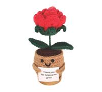 Generisch E Crochet Planta | Pensando en Crochet Flor En,Muñecas Motivacionales Con Tarjeta Para Los Entusiastas De Los Automóviles Mujeres Lugar De Trabajo Hogar Estudiantes Pro
