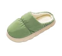 Generisch e Zapatos mujer mujer casa pisando heces zapatillas de algodón cálido moda invierno lindo estampado cálido zapatillas casuales zapatillas mujer zapatos al aire libre ancho, verde menta, 38