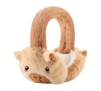 Generisch Ear Warmers - Plush Capybara Earmuffs for Winter | Foldable Cartoon Ear Covers with Soft Design & Comfortable Fit for Commuting, Outdoor Sports, Skiing and Snow 21.26x22.83in, Color caqui1