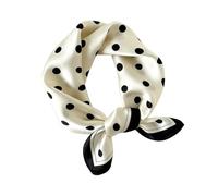 Generisch Écharpe en soie élégante, châle de mode à motifs luxueux finition satinée douce, idéale au quotidien pour les occasions spéciales., Blanco, Talla única