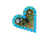 Generisch Educativo corazón luz PCB, PCB analógico para ejercicios de teoría electrónica, parte de efecto respiratorio principiante, ejercicios de circuito para principiantes