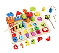 Generisch Educativo de Formas de Madera | Juguetes educativos educativos con Bloques de Madera para niños - Juego Sensorial para Promover el Desarrollo Y Educación Matemática para, Chicas