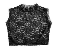 Generisch Eichel Snack Women Hollow Out Flower Embroidery Neck Shirt Lace Turtleneck Collar Womens Dicky Detachable Collar Guantes Gorro Bufanda Hombre, b, M