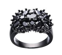 Generisch El anillo de tazas conjunto anillo tamaño 5 10 regalo de joyería para mujeres niñas cumpleaños día de San Valentín aniversario de los anillos libro de reglas de mesa, C, Otro, Sin piedras