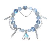 Generisch Elección con natural para hombre, joyería durante pulseras con encanto, amuleto a mano, ajustable, para mujer, joyas, frases de mensajes, color plateado, talla única, Plástico