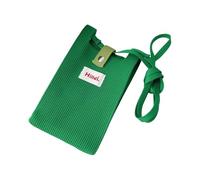 Generisch Elegante bolso bandolera de punto con bonito diseño, pequeño bolsillo para estudiantes, verde, Talla única para todos, Mochilas rucksack