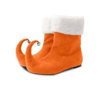 Generisch Elegante bota de invierno de media altura con forro polar: perfectas para un diseño elegante, zapatos cómodos y cálidos para climas fríos, naranja, 40 EU