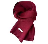Generisch Elegante bufanda de punto cálida para los días de invierno, a la moda en la vida cotidiana, suave y acogedora, unisex, versátil, portátil, para las estaciones, Color rojo., talla única
