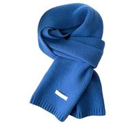 Generisch Elegante bufanda de punto cálida para los días de invierno, a la moda en la vida cotidiana, suave y acogedora, unisex, versátil, portátil, para las estaciones, azul oscuro1, talla única