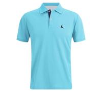 Generisch Elegante camisa de hombre para uso diario, corte ajustado, diseño estampado, perfecto para trajes casuales de verano, azul celeste, XL